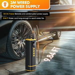 CARSUN 12V 150PSI Portable Car Tire Air Pump | Wired Inflator with Extended Cord close-up view