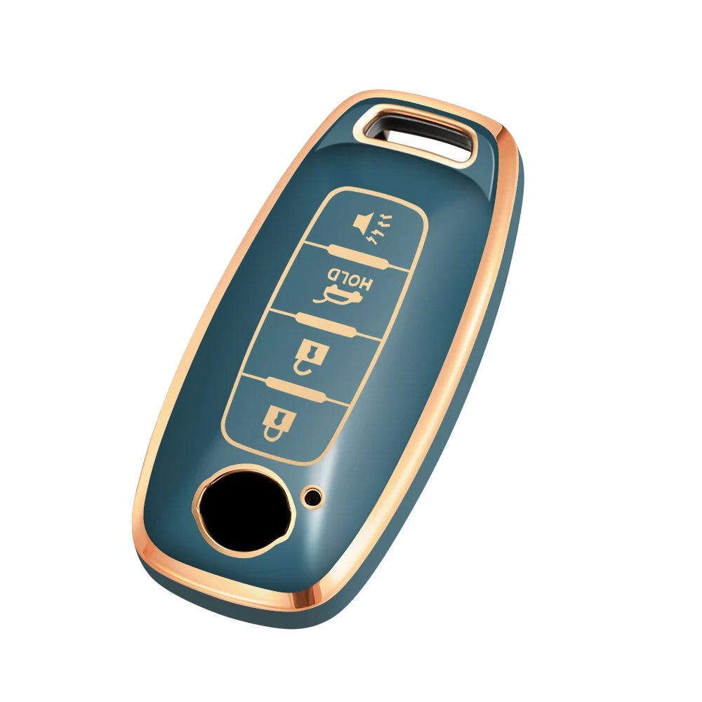 Soft TPU Keyfob Cover Case Keychain for Nissan 2025 2026 Armada PRO 4-X Versa X-Trail T33 Serena Rouge Kicks Pathfinder Ariya