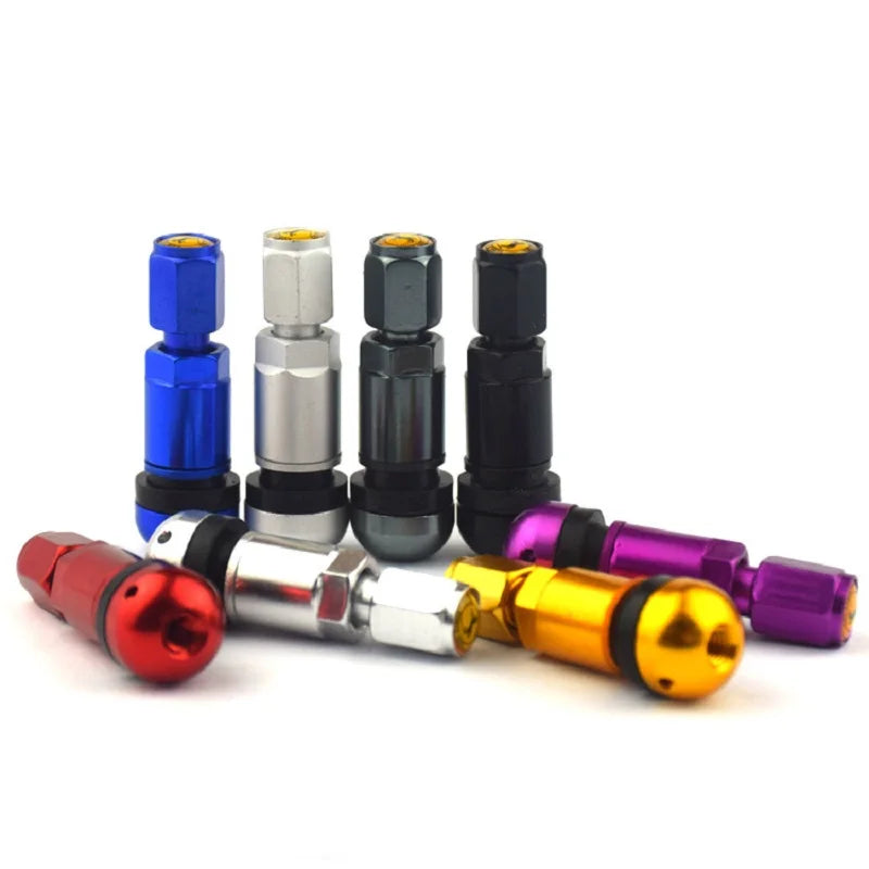 4pcs Universal Aluminum Alloy Car Motorcycle Tubeless Wheel Tire Valve Stems | Durable Tire Air Valv