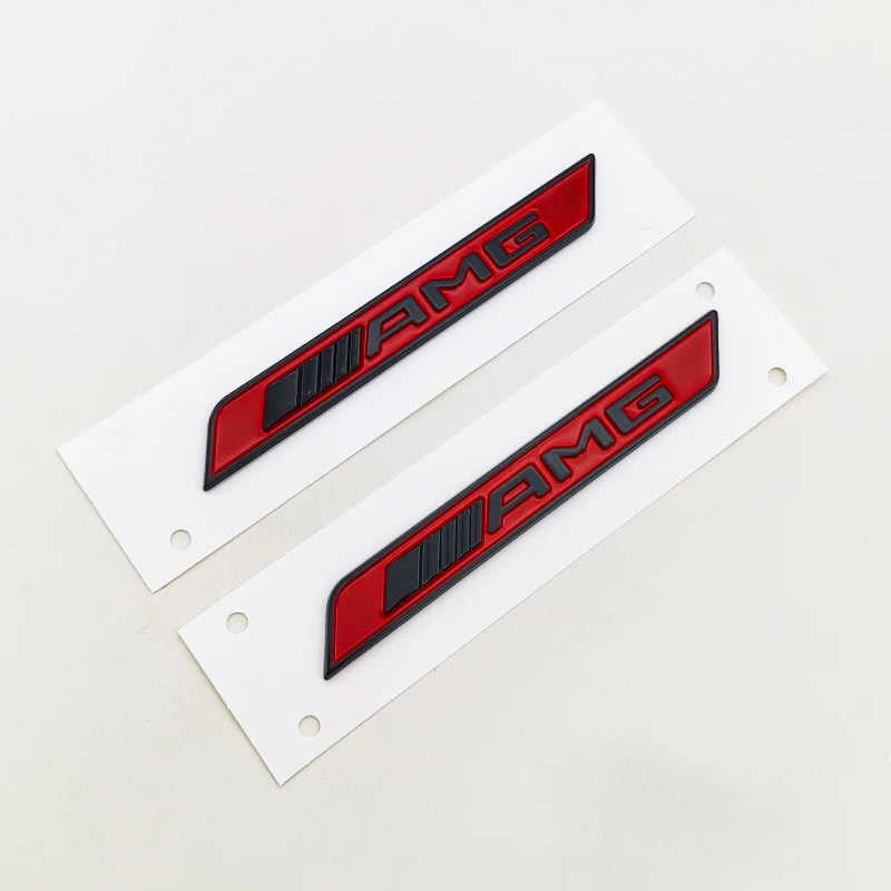 2pcs ABS Logo AMG Emblem Sticker Car Fender Side Badge for Mercedes A45 C63 W204 W205 lifestyle view