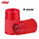 10pcs Plastic Tire Valve Caps | Universal Dust Covers for Cars Trucks Motorcycles SUV lifestyle view