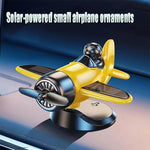 Solar Powered Rotating Airplane Car Dashboard Ornament | 360° Auto Spin