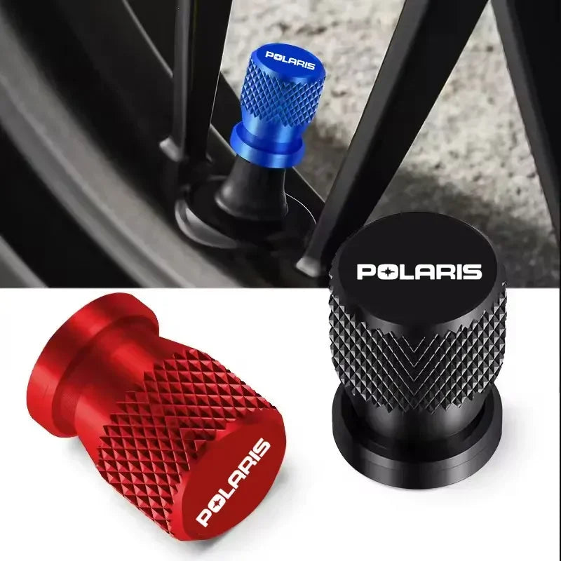 4pcs Waterproof Car Tire Valve Caps | Universal Tire Stem Covers for Polaris Vehicles