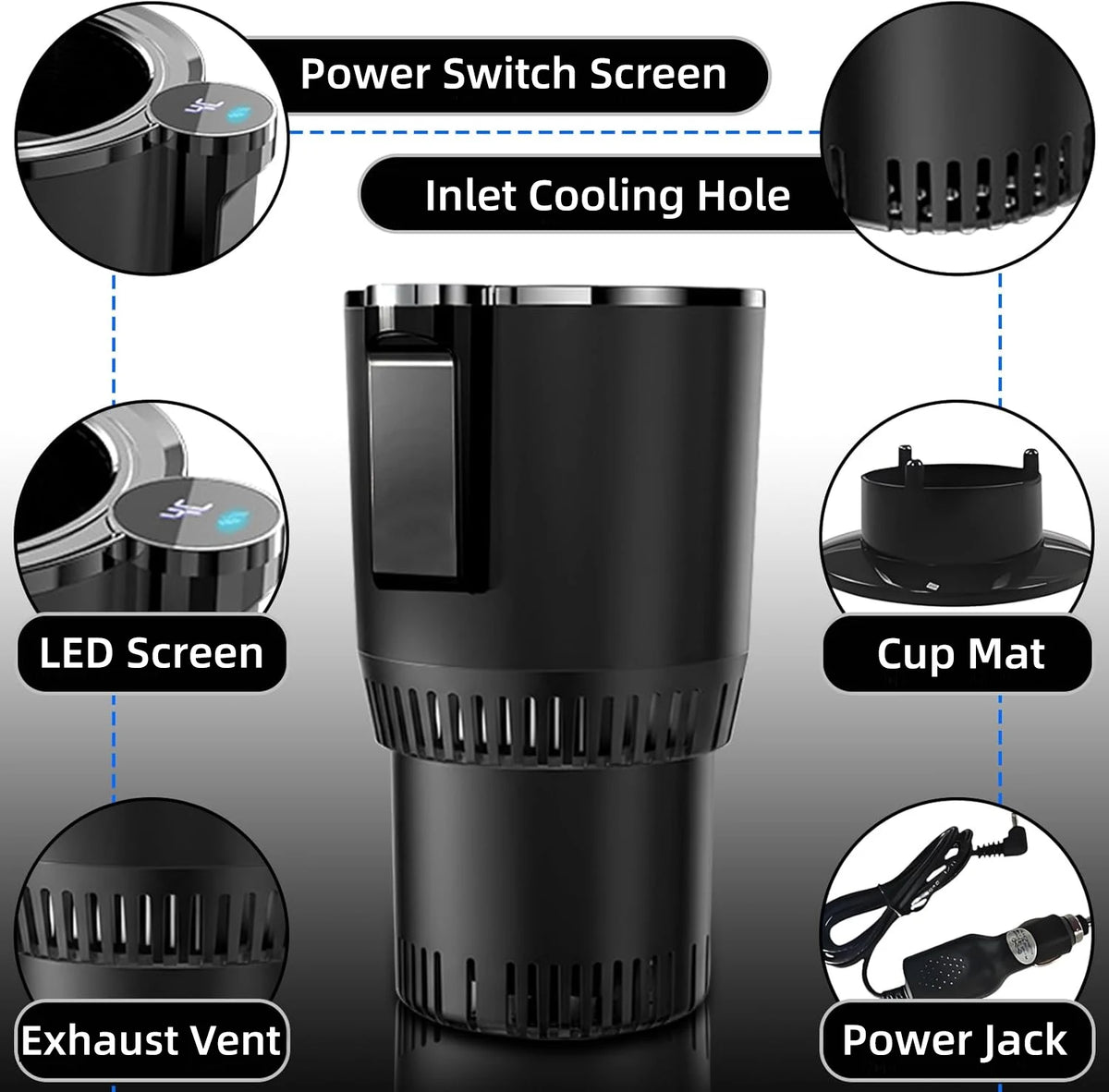 Portable Car 2-in-1 Hot & Cold Cup Holder