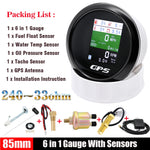 85mm 6 in 1 GPS Speedometer and Tachometer | Digital Gauge with Oil Pressure, Water additional angle
