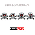 DSYCAR 4Pcs Skull Tire Valve Caps | Universal Dustproof Stem Caps additional angle