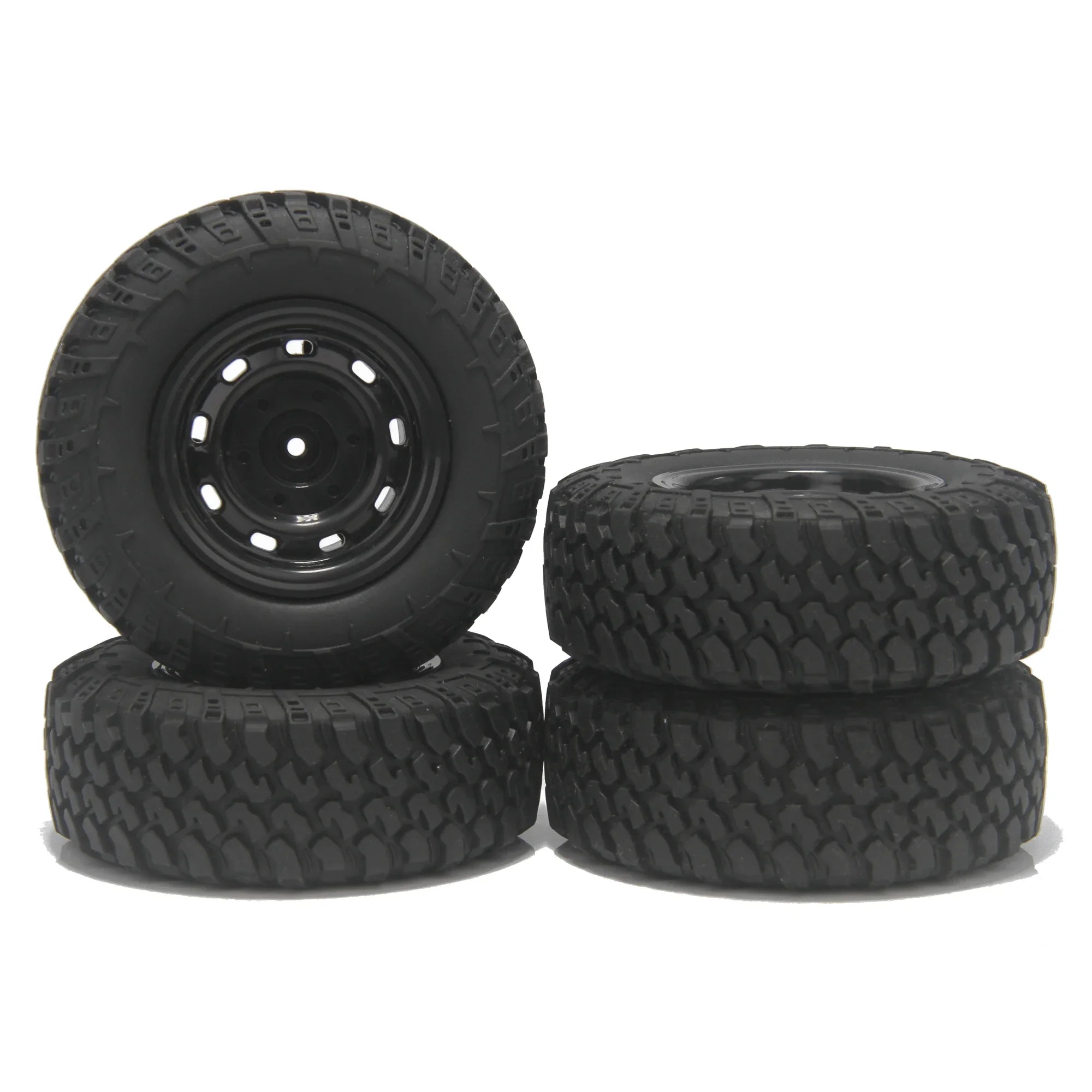 4PCS 73mm 5mm Hex 1/12 RC Car Crawler Off Road Rubber Tires Wheel for MN99 MN98 MN82 WPL detail view