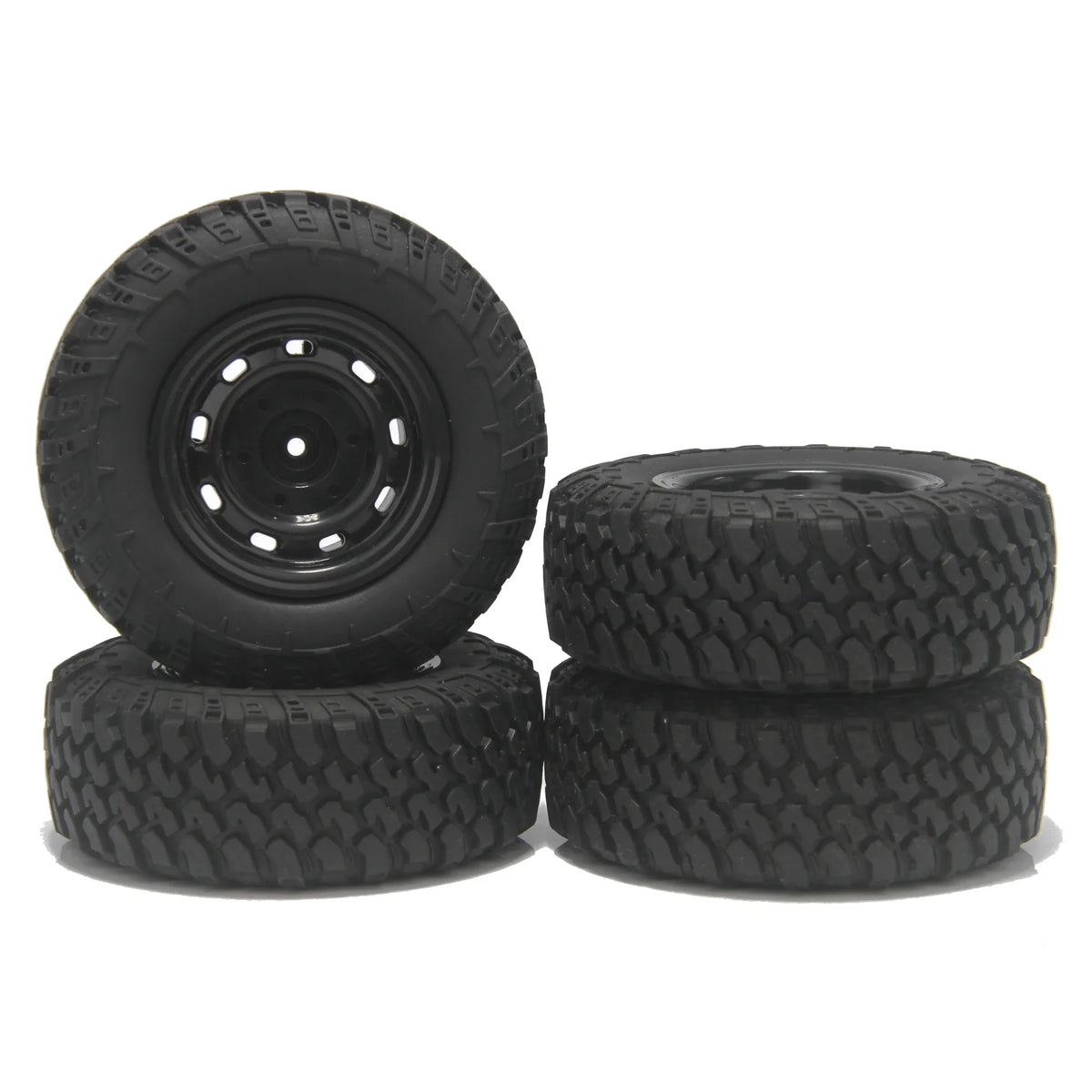4PCS 73mm 5mm Hex 1/12 RC Car Crawler Off Road Rubber Tires Wheel for MN99 MN98 MN82 WPL detail view