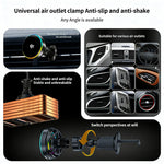 Kebidumei Magnetic Car Phone Holder Wireless Charger  wirh RGB Ambient Light Air Outlet Phone Stand Auto Interior Accessories