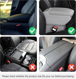 Upgraded Microfiber Leather Car Center Console Armrest Cover Cushion | with 2 Storage Bags | Universal for Most Cars