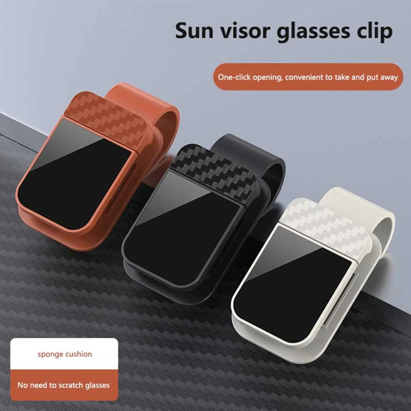 Car Sunglasses Clip Sun Visor Glasses Holder Card Ticket Holder Stable Storage Clips Eyeglasses Hanger Car Interior Accessories