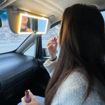 Car Interior Mirrors Sun Visor Plate LED HD Makeup Mirror for Girls Women Rechargea additional angle