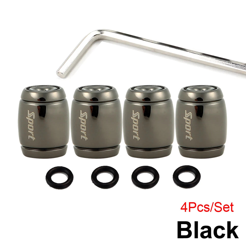 Anti Theft Tire Valve Caps with Rubber Seal | Universal Stem Covers for Car SUV Bike lifestyle view