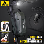 WILD MAN Anti-Theft Electric Scooter Bag Bike Front Fork Pouch Quick Release Hard Shell Waterproof H