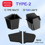 Tesla Model Y Juniper 2025 Trunk Side Storage Box – Flocked TPE Boot Organizer & Anti-Di detail view