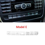 Car Console Air Conditioner Buttons Decals Trim For Mercedes Benz GLA X156 CLA C117 A B Class W176 W246 Auto Interior Stickers