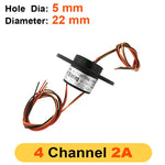 2/4/6/12 Channels 2A Hollow Shaft Slip Ring  Rotation Connector with 5mm Hole rings for Camera Gimbal / Ferris wheel Rings