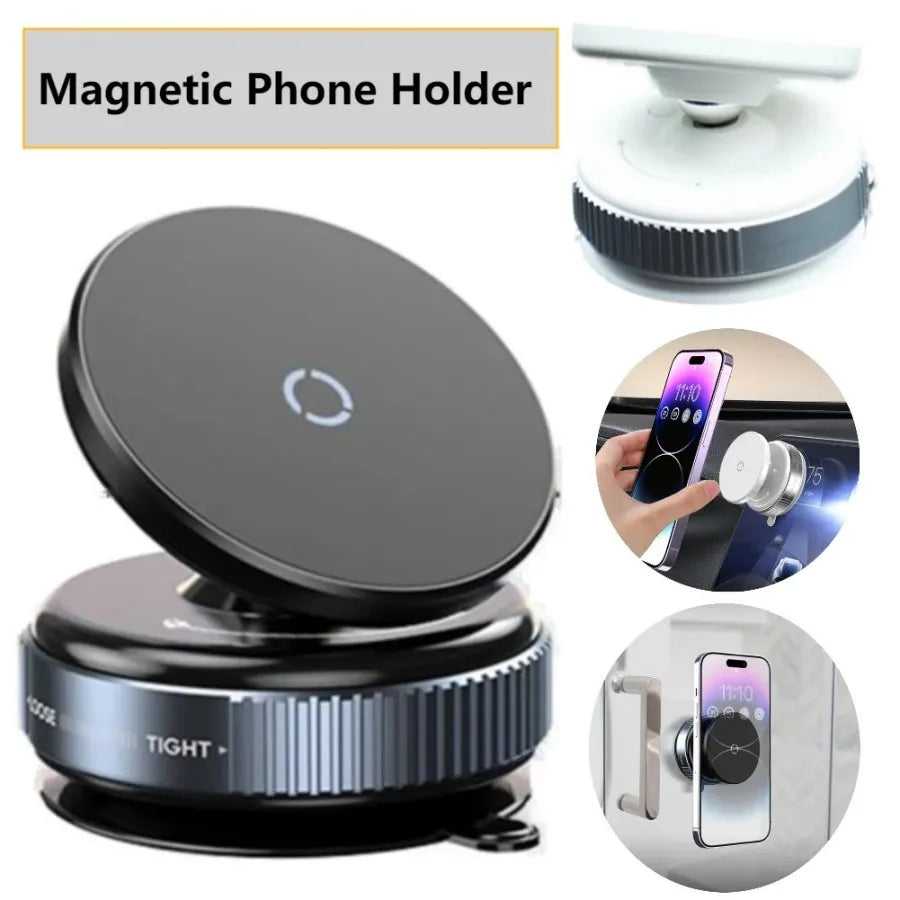 MagSafe Magnetic Car Phone Holder 360° Rotation Vacuum Suction Mount