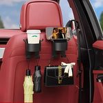 1/2Multifunctional Car Seat Back Storage Rack with Hook Cup Holder Storage Box Sturdy close-up view
