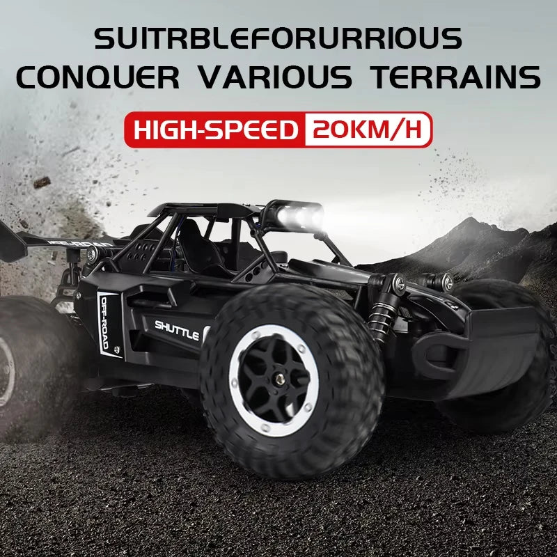 ZWN 1:16/1:20 2.4G Model RC Car With LED Light 2WD Off-road Remote Control Climbing Ve close-up view