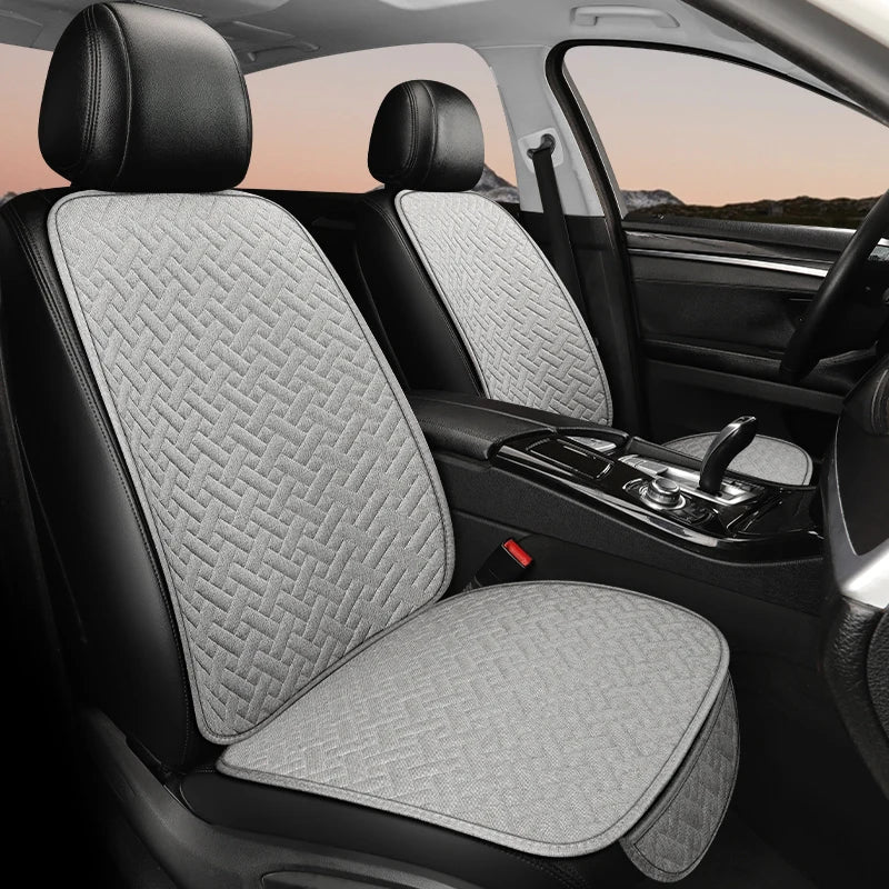 Car Seat Cushion, All Season Universal Linen Car Seat Cushion Cover, Anti Slip, Wear-R close-up view