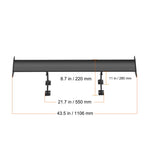 SucceBuy GT Wing Car Spoiler 53.1 inch Universal Spoiler with Double Deck Car Rear Spoiler Wing, Racing Spoiler BGW/JDM Drift