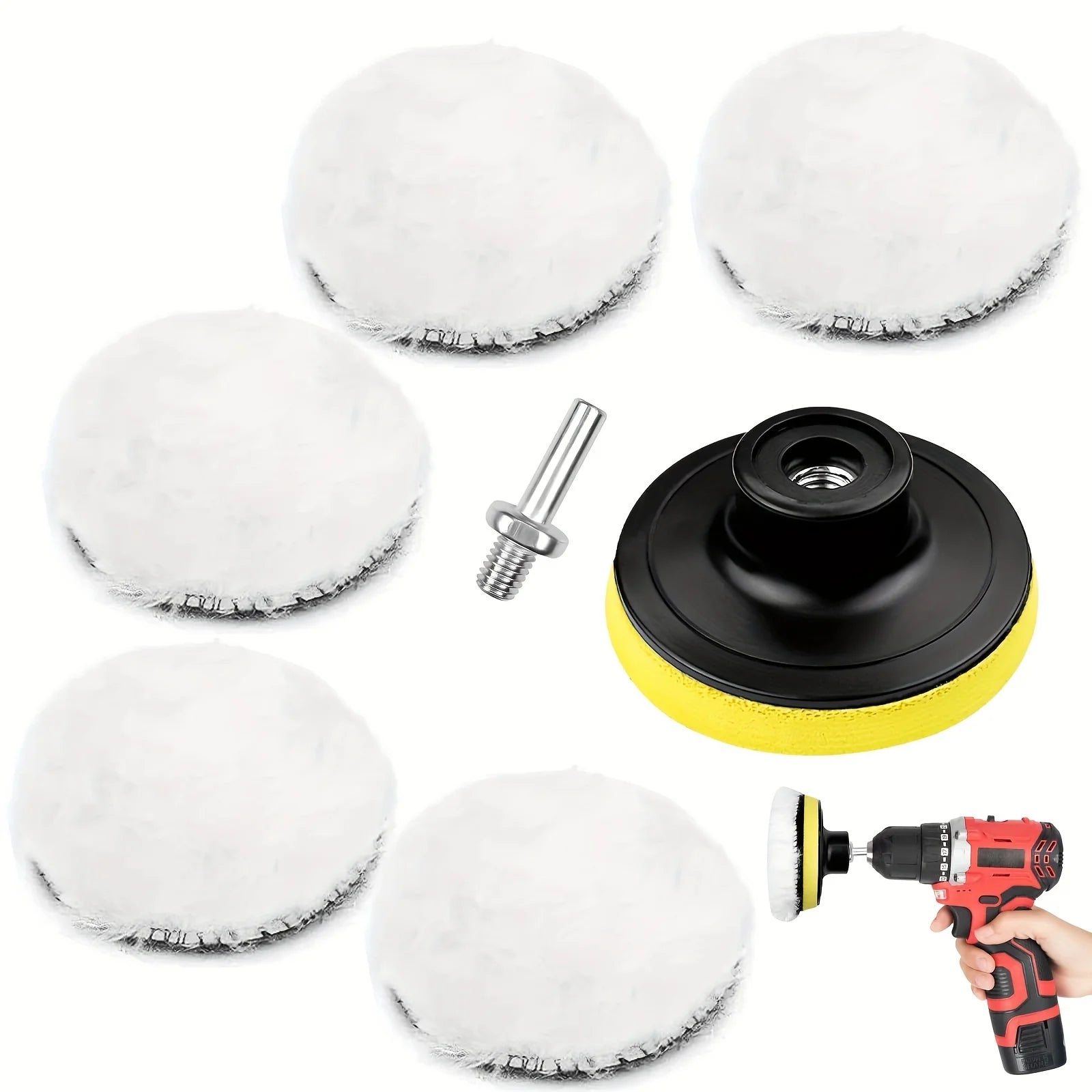 Car Wool Polishing Disc | 75mm Car Paint Care Polisher Pad for Auto Detailing