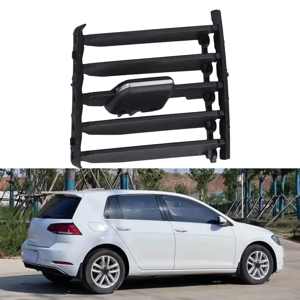 Car Interior Color Black Rear AC Air Vent Center Air Vent Grill Stable Characteristics ABS Material High Reliability