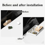 For Tesla Cybertruck 2024 2026 Central Control Screen Rear Storage Tray Dashboard Stor close-up view