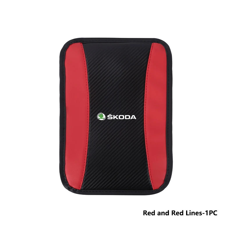 For Skoda Car Armrest Mat Center Console Arm Rest Protection Cushion Kamiq Karoq Octavia 2 3 Rapid Scala Kami Fabia VII VRS