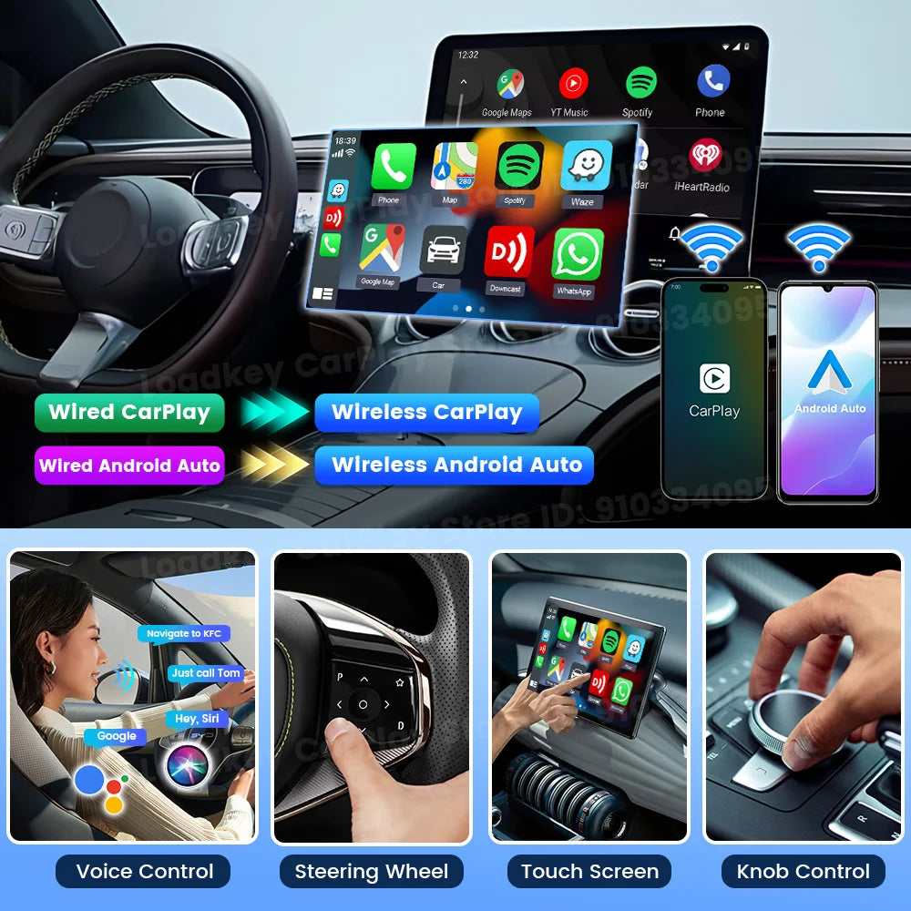 2025 Carlinkit 2 In 1 Android Auto Wireless Carplay Adapter Smart Mini Ultra Bt Wifi alternate view