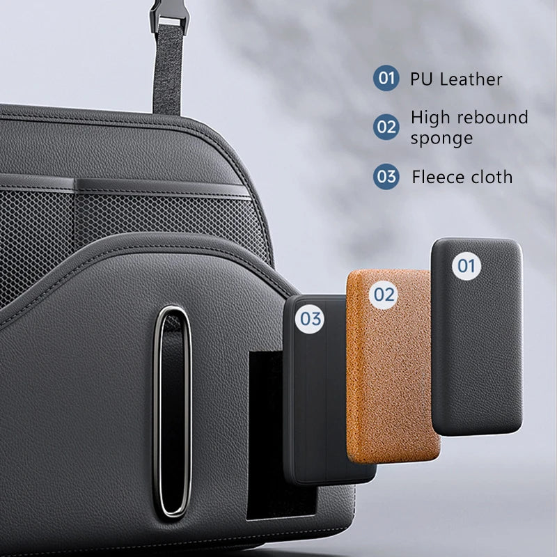 PU Leather Car Seat Back Organizer Hanging Storage Bag