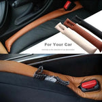 Universal Car Seat Gap Filler Plug, Soft Leather Padding detail view