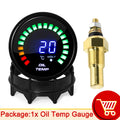 AD 52MM Water Temperature Meter 20 LED Digital Display Boost Gauge Oil Pressure Oil Temp Voltmeter AFR EGT Tachometer Car Gauge
