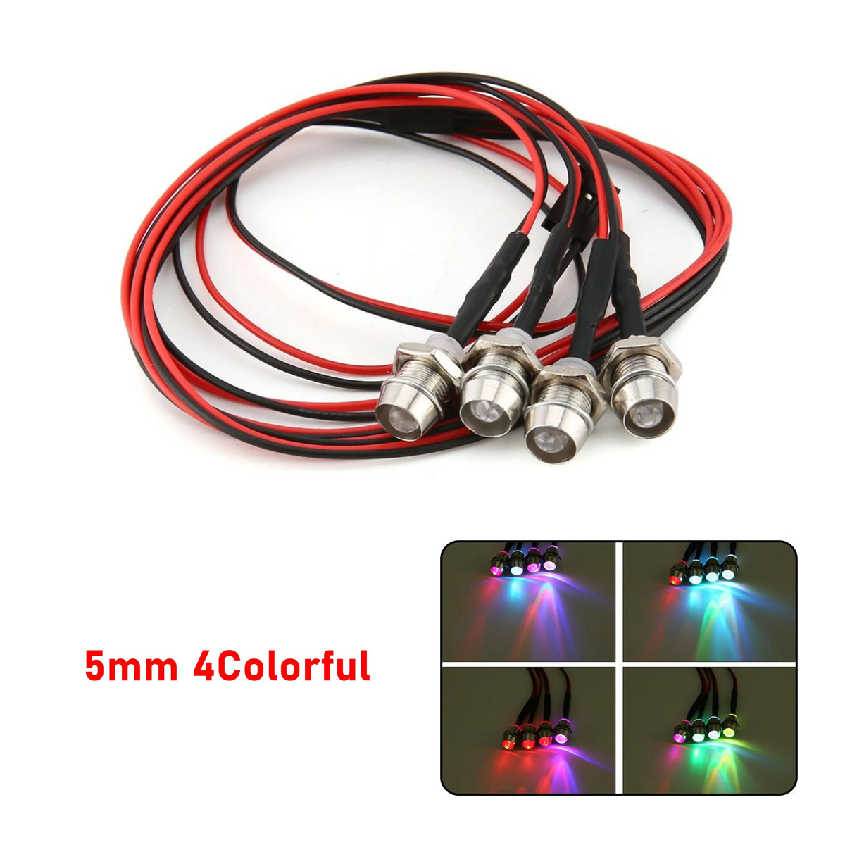 RC LED Light Kit Headlamps for 1/10 1/8 1/12 RC Car Truck Crawler Drift Car Headlight lifestyle view