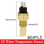 2" 52mm Water Temperature Gauge 0~120℃ 7 Color Backlight | Universal Marine Car Boat RV detail view