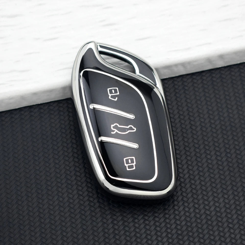 Soft TPU Car Key Case Cover Fob For MG ZS EV MG4 HS EHS MG5 MG6 MG3 MG7 GT ZX For Roewe detail view