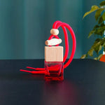 Square Glass Car Perfume Bottle Pendant | Empty Essential Oil Diffuser additional angle