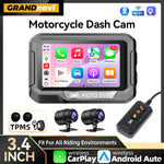 Dual 1080P Motorcycle DVR | Full Body Waterproof Moto Camera with WiFi GPS and Dash Cam