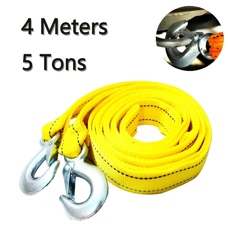 1 Pcs 3M/4M Car Tow Cable Heavy Duty 3Ton/5Ton Trailer Rope Towing Pull Rope Strap Ho alternate view