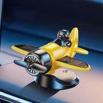 Cool Solar Powered Rotating Airplane Silent 360° Auto Spin Car Dashboard Ornament Multifunctional Car Interior Decoration Gifts