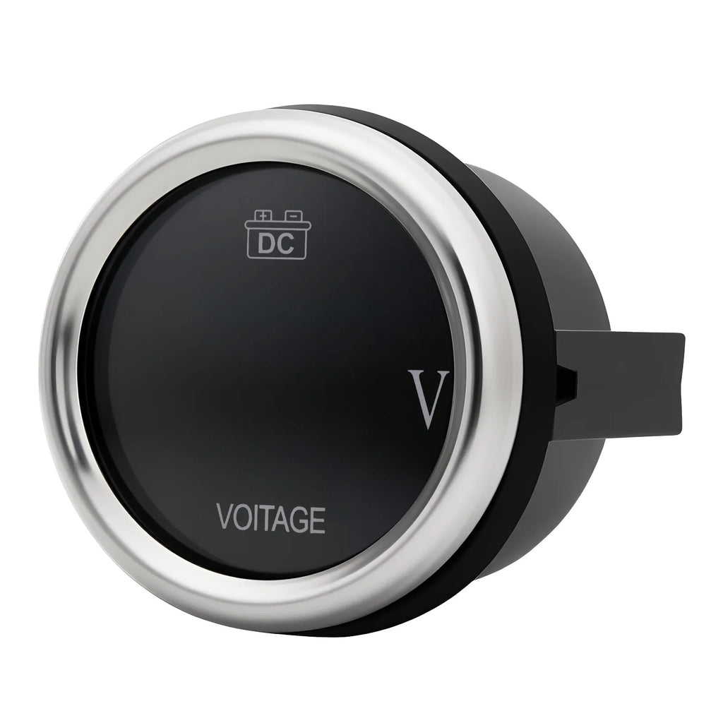 52mm Car Boat Battery Voltage Gauge DC12V~24V Voltmeter Voltage Indicator With Red LED Backlight Waterproof for Boat Marine