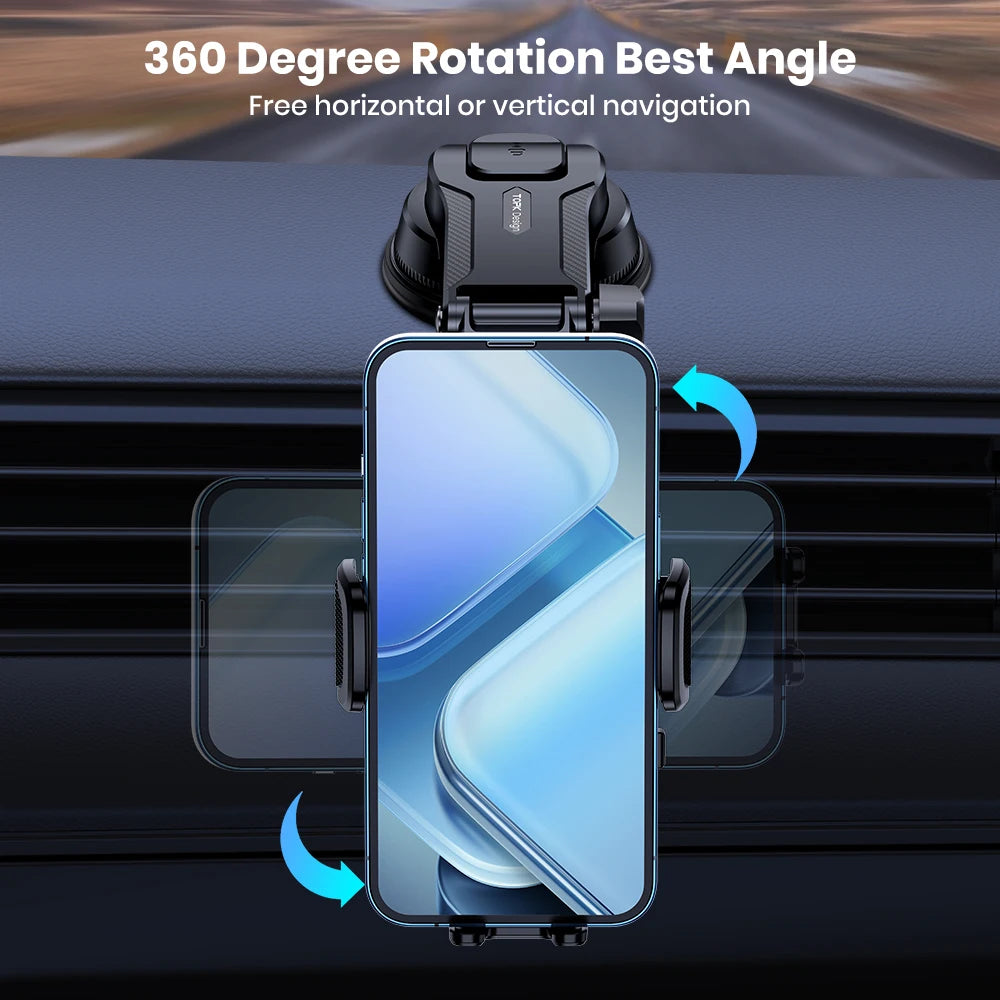 TOPK Car Phone Holder | Universal Air Vent and Dashboard Mount lifestyle view