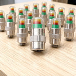 4-Pack Tire Pressure Monitor Valve Caps | Car Tyre Pressure Gauge Alerts