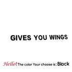 Fun Gives You Wings Carbon Sticker Waterproof Vinyl Funny Crazy Cat Car Sticker Access close-up view