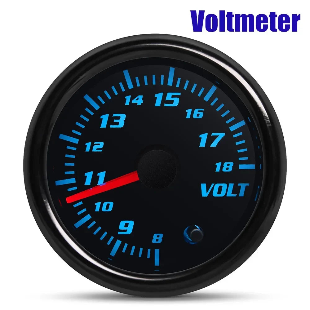 12V 52mm 7 Colors Backlight Digital Car Gauge Boost Psi Water Temp Oil Temp Oil Pressure Voltmeter Fuel Press Tachometer Meter