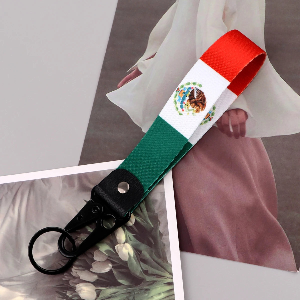 Flag Car Keychain Key Ring lifestyle view