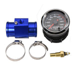 52mm Water Temp Gauge 40-140C | 7-Color Racing Gauge Kit with 1/8NPT Sensor detail view
