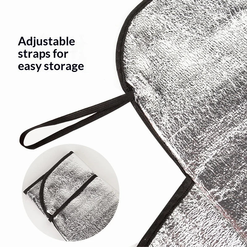 Car Windshield Snow Cover | PE Aluminum Film Winter Ice & Frost Shield | UV Protection & detail view