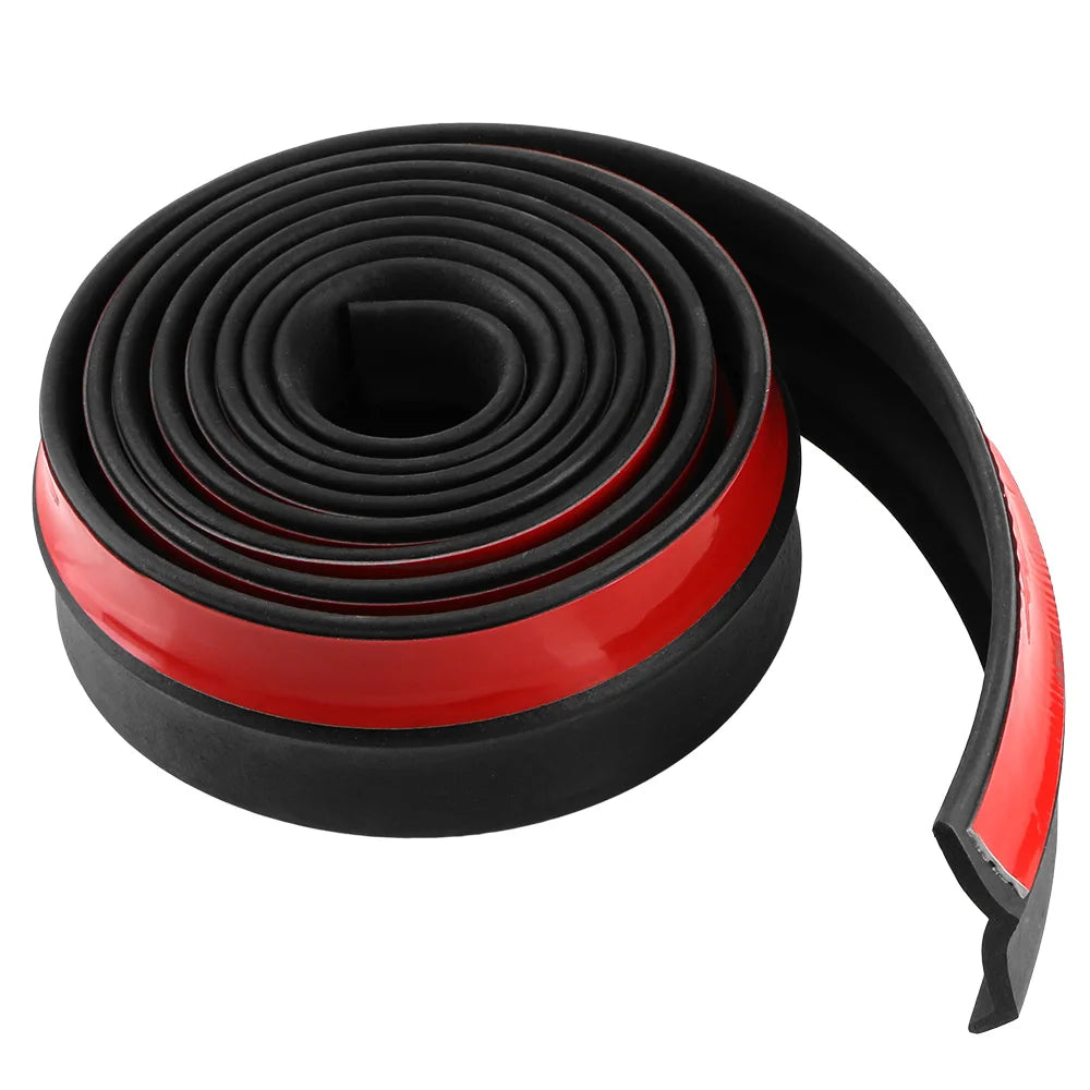 2.5M Car Lip Skirt Protector Exterior Mouldings Car Front Bumper Lip Universal 60mm W alternate view